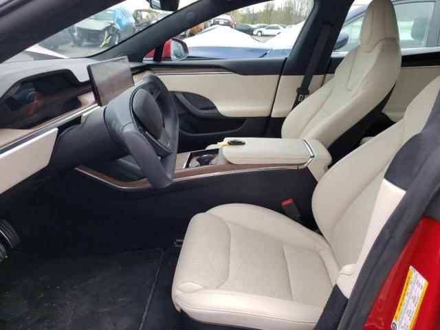 5YJSA1E5XNF469508 - 2022 TESLA MODEL S RED photo 7