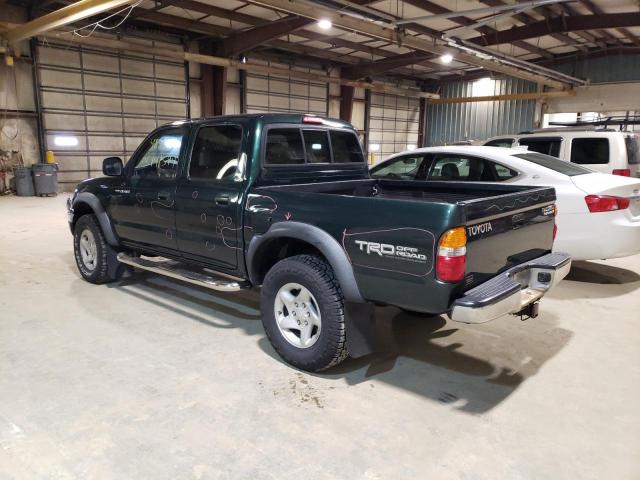 5TEGN92N31Z750698 - 2001 TOYOTA TACOMA DOUBLE CAB PRERUNNER GREEN photo 2