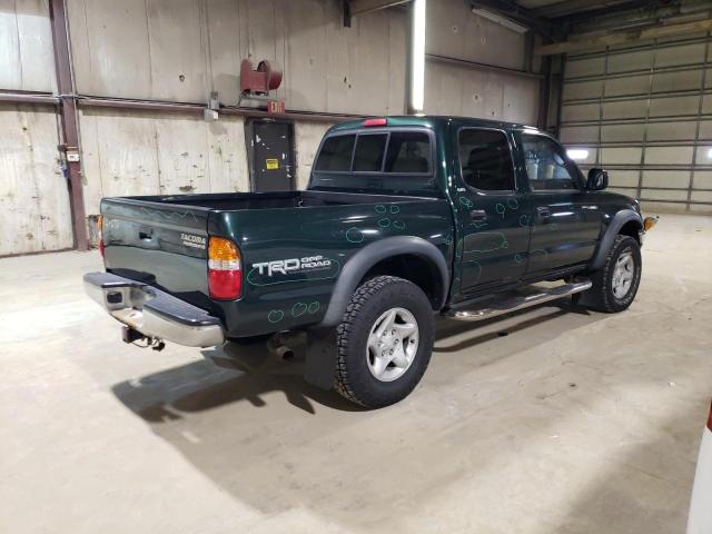 5TEGN92N31Z750698 - 2001 TOYOTA TACOMA DOUBLE CAB PRERUNNER GREEN photo 3