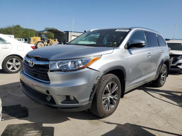 5TDJKRFH1GS286593 - 2016 TOYOTA HIGHLANDER XLE SILVER photo 1