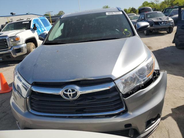 5TDJKRFH1GS286593 - 2016 TOYOTA HIGHLANDER XLE SILVER photo 5