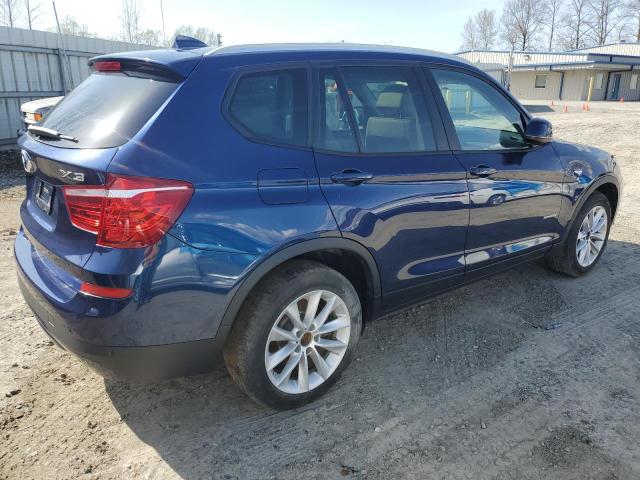 5UXWZ7C57H0V86268 - 2017 BMW X3 SDRIVE28I BLUE photo 3