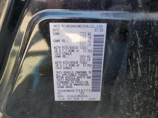 5N1AR2MN2EC718775 - 2014 NISSAN PATHFINDER S 黑色 照片 12