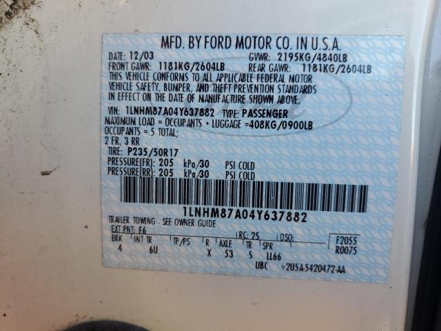 1LNHM87A04Y637882 - 2004 LINCOLN LS 白色 照片 12