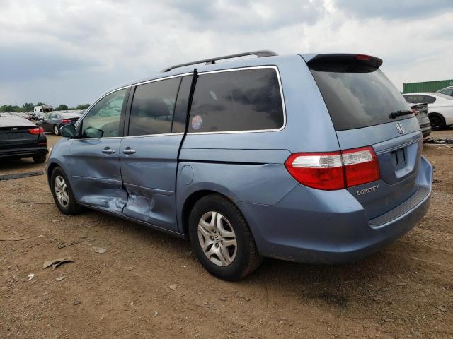 5FNRL38447B074718 - 2007 HONDA ODYSSEY EX BLUE photo 2