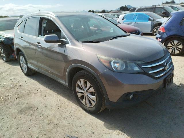 2HKRM4H71EH620564 - 2014 HONDA CR-V EXL BROWN photo 4