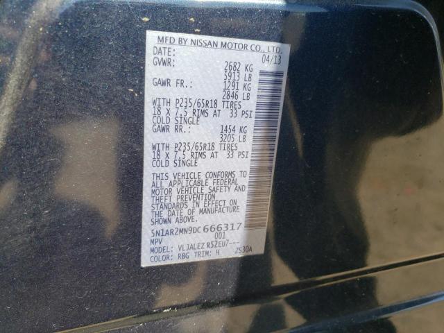 5N1AR2MN9DC666317 - 2013 NISSAN PATHFINDER S Mavi foto 14