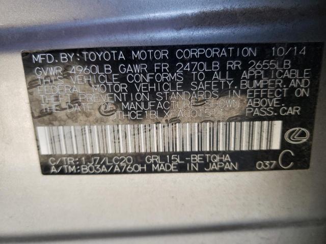 JTHCE1BLXFA001511 - 2015 LEXUS GS 350 SILVER photo 12