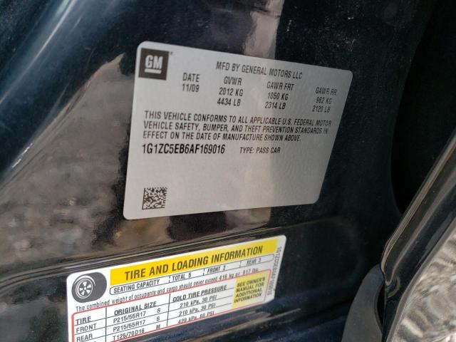 1G1ZC5EB6AF169016 - 2010 CHEVROLET MALIBU 1LT CHARCOAL photo 13