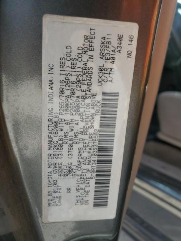 5TBRT34103S376582 - 2003 TOYOTA TUNDRA ACCESS CAB SR5 GRAY photo 12