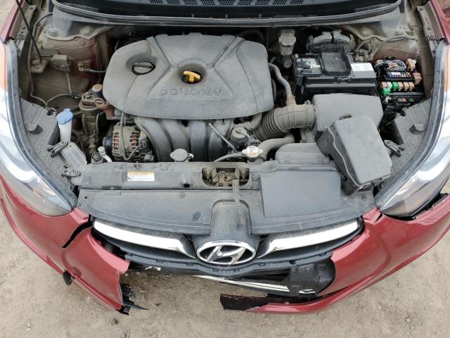 5NPDH4AE5DH250161 - 2013 HYUNDAI ELANTRA GLS RED photo 11