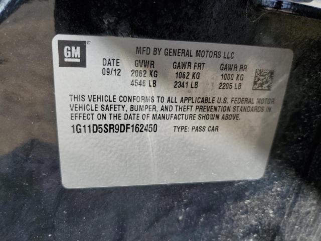 1G11D5SR9DF162450 - 2013 CHEVROLET MALIBU 1LT BLACK photo 12