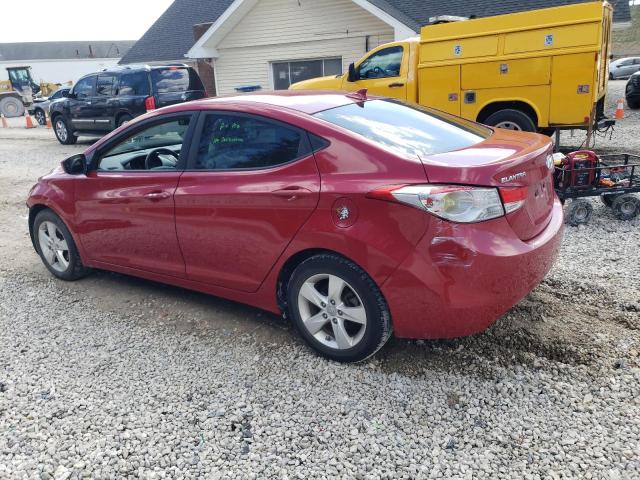 KMHDH4AE8DU994404 - 2013 HYUNDAI ELANTRA GLS RED photo 2