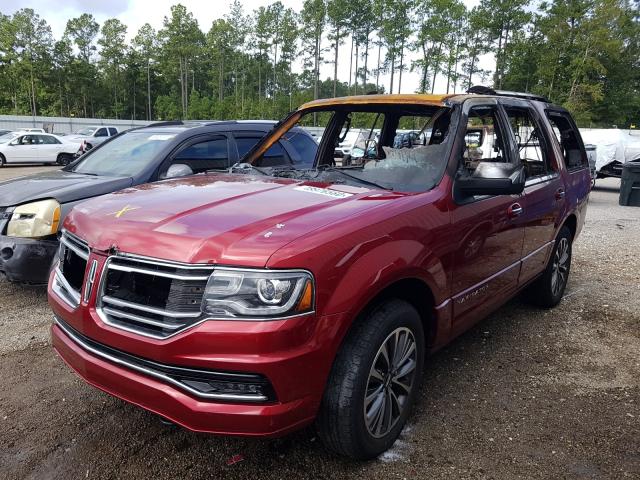 5LMJJ2JT1HEL00059 - 2017 LINCOLN NAVIGATOR SELECT RED photo 2