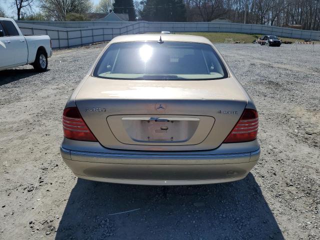 WDBNG83J83A344838 - 2003 MERCEDES-BENZ S 430 4MATIC GOLD photo 6