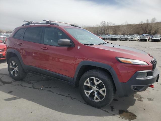 1C4PJMBS0FW772215 - 2015 JEEP CHEROKEE TRAILHAWK BURGUNDY photo 4