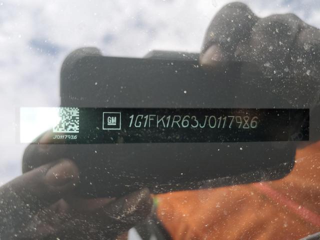 1G1FK1R63J0117986 - 2018 CHEVROLET CAMARO ZL1 白色 照片 12