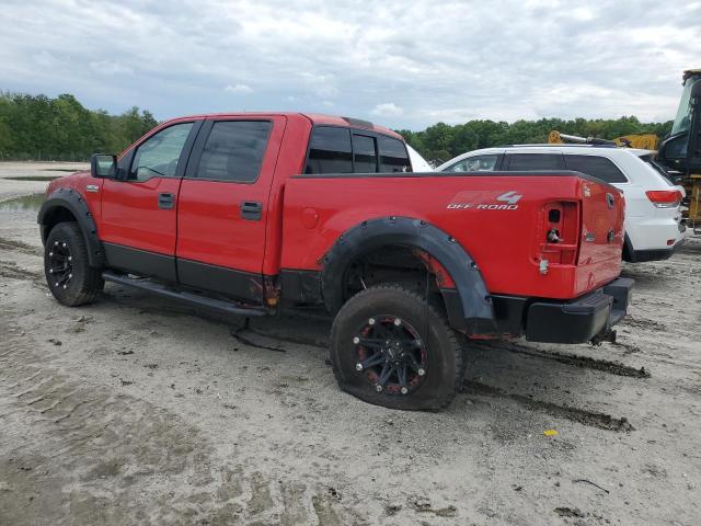 1FTPW14545KE83173 - 2005 FORD F150 SUPERCREW RED photo 2