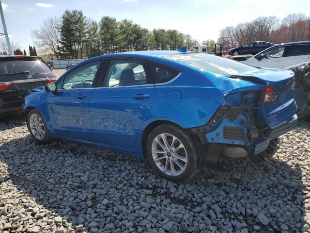 3FA6P0LU8LR197322 - 2020 FORD FUSION SE BLUE photo 2