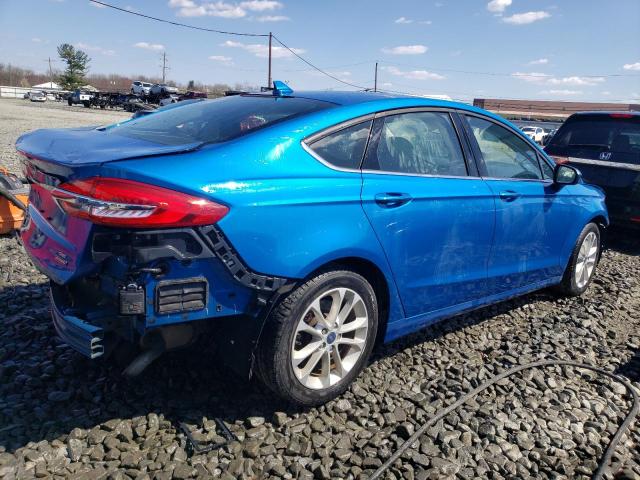 3FA6P0LU8LR197322 - 2020 FORD FUSION SE BLUE photo 3