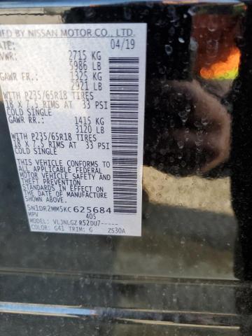 5N1DR2MM5KC625684 - 2019 NISSAN PATHFINDER S 黑色 照片 13