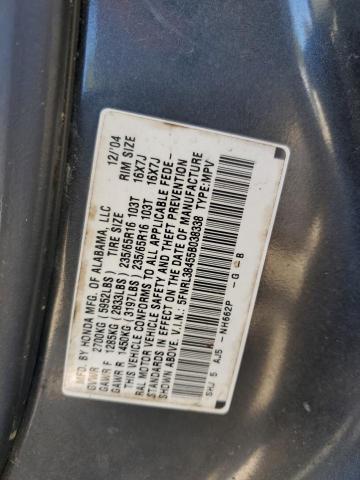 5FNRL38455B038338 - 2005 HONDA ODYSSEY EX GRAY photo 13