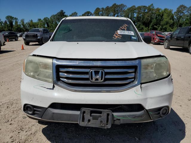 5FNYF3H28DB010372 - 2013 HONDA PILOT LX WHITE photo 5