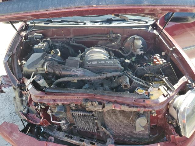 5TBBT44174S446474 - 2004 TOYOTA TUNDRA ACCESS CAB SR5 MAROON photo 11