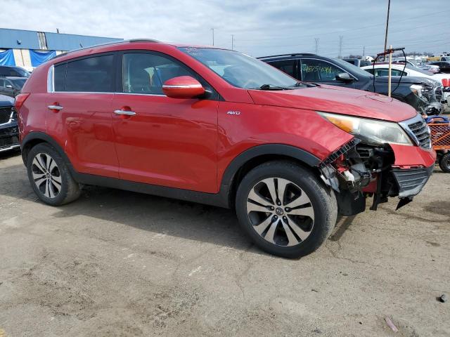 KNDPCCA29B7081355 - 2011 KIA SPORTAGE EX RED photo 4