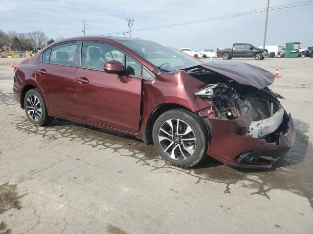 19XFB2F92DE018180 - 2013 HONDA CIVIC EXL BURGUNDY photo 4