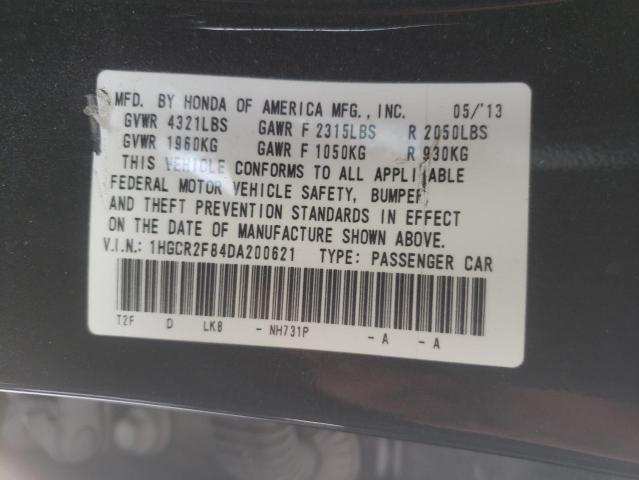 1HGCR2F84DA200621 - 2013 HONDA ACCORD EXL BLACK photo 12