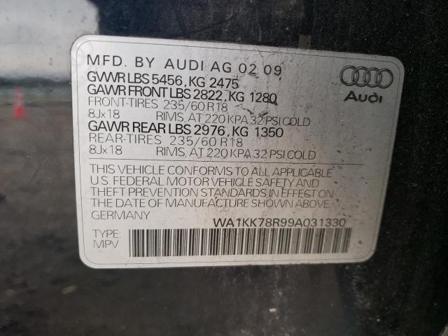 WA1KK78R99A031330 - 2009 AUDI Q5 3.2 BLUE photo 14