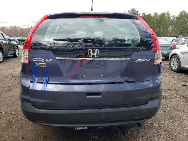 2HKRM4H38EH671721 - 2014 HONDA CR-V LX BLUE photo 6