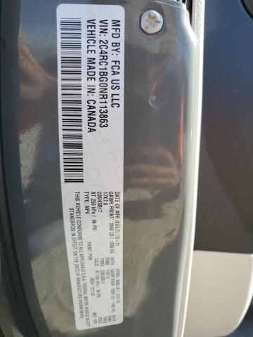 2C4RC1BG0NR113863 - 2022 CHRYSLER PACIFICA TOURING L 灰色 照片 14