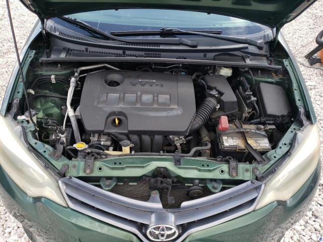 2T1BURHE3FC358323 - 2015 TOYOTA COROLLA L GREEN photo 11