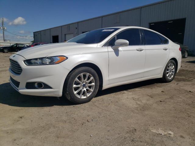 1FA6P0HD5E5372253 - 2014 FORD FUSION SE WHITE photo 1