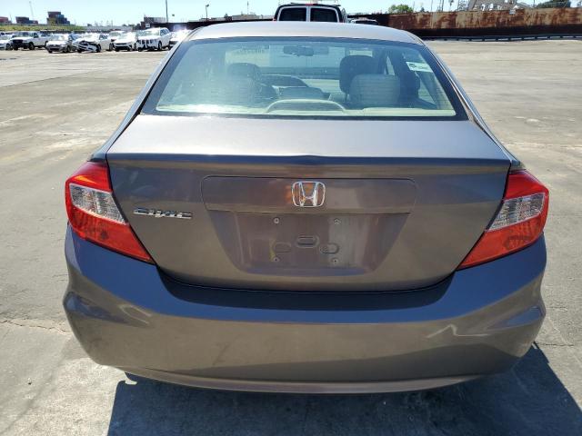 19XFB2F56CE387376 - 2012 HONDA CIVIC LX GRAY photo 6