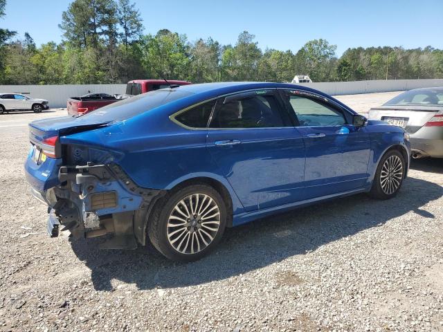 3FA6P0H93HR412441 - 2017 FORD FUSION SE BLUE photo 3