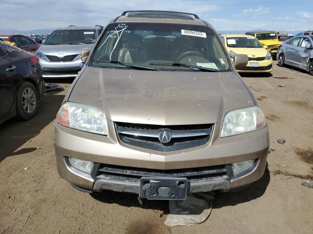 2HNYD18602H506457 - 2002 ACURA MDX TOURING GOLD photo 5