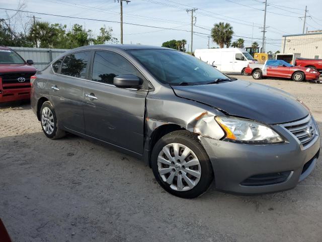 3N1AB7AP8FL676701 - 2015 NISSAN SENTRA S GRAY photo 4