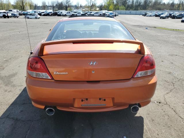 KMHHN65F96U209898 - 2006 HYUNDAI TIBURON GT ORANGE photo 6