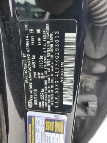 5XXGT4L37KG293013 - 2019 KIA OPTIMA LX BLACK photo 12