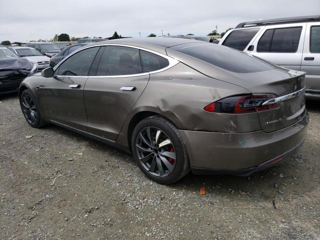 5YJSA1V46FF097397 - 2015 TESLA MODEL S P90D BROWN photo 2