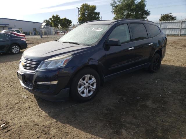 1GNKRFED1FJ221680 - 2015 CHEVROLET TRAVERSE LS BLUE photo 1