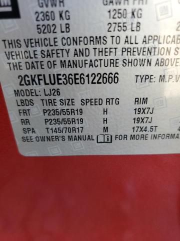 2GKFLUE36E6122666 - 2014 GMC TERRAIN DENALI RED photo 14