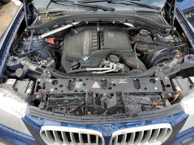 5UXWX7C58DL978836 - 2013 BMW X3 XDRIVE35I BLUE photo 12