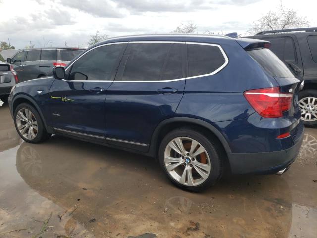 5UXWX7C58DL978836 - 2013 BMW X3 XDRIVE35I BLUE photo 2