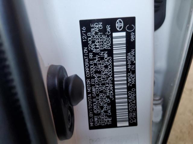 JTDKARFP3H3005363 - 2017 TOYOTA PRIUS PRIM 白色 照片 12