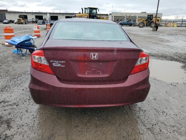 19XFB2F8XCE050560 - 2012 HONDA CIVIC EX BURGUNDY photo 6