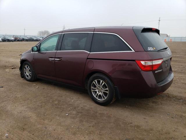 5FNRL5H47BB075088 - 2011 HONDA ODYSSEY EX BURGUNDY photo 2